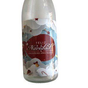 Flip Top Glas(s) Bo(tt)le ✳️ FELIZ NAVIDAD Holiday theme ( MERRY CHRISTMAS)